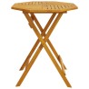 Table pliable de jardin Ø60x75 cm bois d'acacia massif 