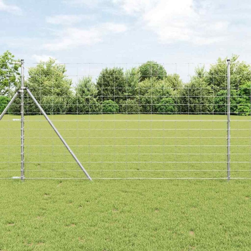 Clôture de Champ 1,4x25 m Acier Galvanisé 