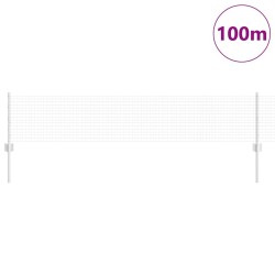 Clôture en fil soudé avec 44 poteaux en U Argent 0.4x100 m Acier 
