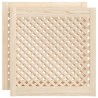 Portes d'armoires en treillis 2 pcs 59,5x61,5 cm pin massif 