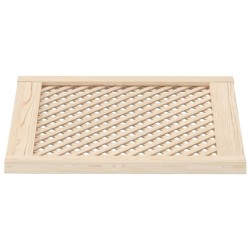 Portes d'armoires en treillis 2 pcs 59,5x61,5 cm pin massif 