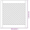 Portes d'armoires en treillis 2 pcs 59,5x61,5 cm pin massif 