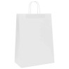 Sacs en papier 250 pcs avec poignées blanc 32x17x44 cm 