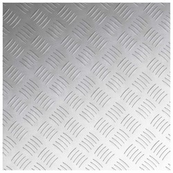Plaques en Aluminium à Motif Damier 2 pcs Antidérapantes 50x50 cm 