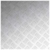 Plaques en Aluminium à Motif Damier 2 pcs Antidérapantes 50x50 cm 