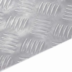 Plaques en Aluminium à Motif Damier 2 pcs Antidérapantes 50x50 cm 
