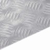 Plaques en Aluminium à Motif Damier 2 pcs Antidérapantes 50x50 cm 