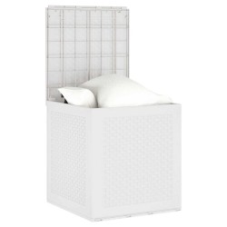 Coffre de Rangement Jardin Blanc 55x53x57 cm PP 