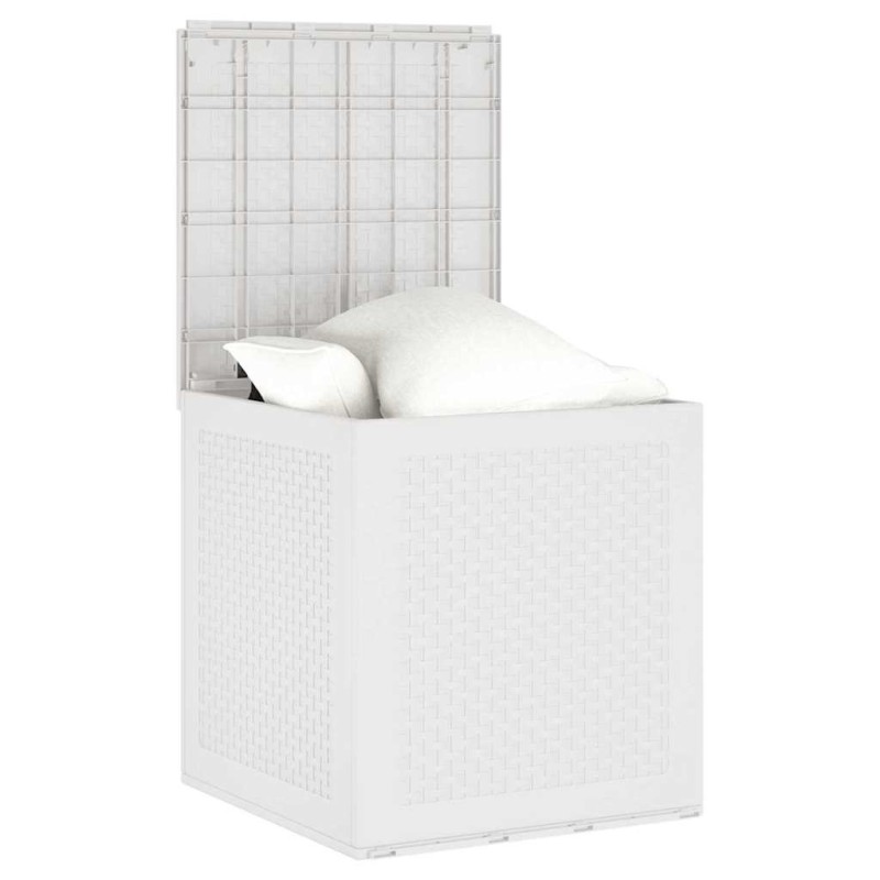 Coffre de Rangement Jardin Blanc 55x53x57 cm PP 