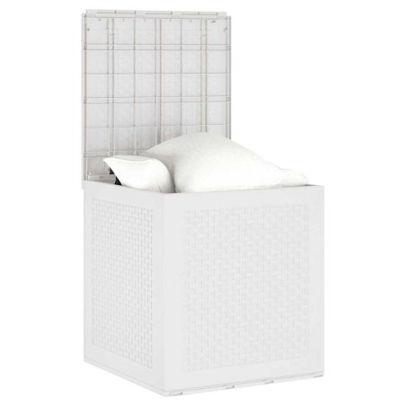 Coffre de Rangement Jardin Blanc 55x53x57 cm PP 