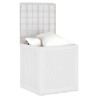 Coffre de Rangement Jardin Blanc 55x53x57 cm PP 