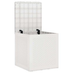 Coffre de Rangement Jardin Blanc 55x53x57 cm PP 