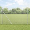 Clôture en fil soudé avec 13 poteaux 1.6x25 m Acier galvanisé 