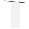 Porte coulissante avec quincaillerie 'ORKDAL'en pin massif blanc 