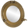 Miroir en forme de hublot mural Ø38 cm aluminium et verre 
