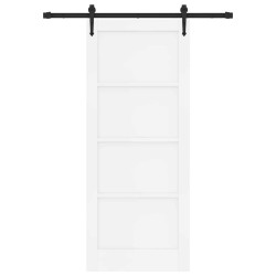 Porte coulissante avec kit quincaillerie 'ORKDAL'en pin blanc 