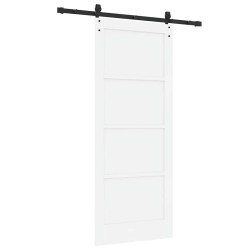 Porte coulissante avec kit quincaillerie 'ORKDAL'en pin blanc 