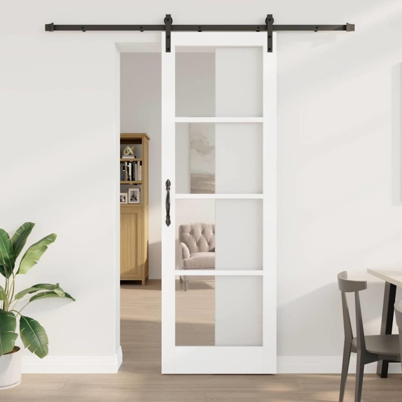 Porte coulissante avec quincaillerie 'ORKDAL'Blanche 78x232 cm 