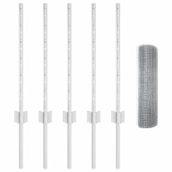 Set de clôture de jardin 2 pièces Acier galvanisé 10 x 0,5 m 