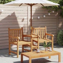 Chaises de Jardin Marron 152 x 63 x 89 cm Bois de teck solide 