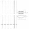 Piquets de clôture - 22 pcs en U de 140 cm en acier galvanisé 