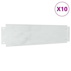 Bordures de Jardin 10 pcs 25x100 cm Acier Galvanisé Flexible 