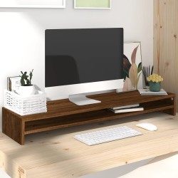 Support de moniteur Chêne marron 100x24x13 cm Bois d'ingénierie 