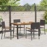 Chaises de Jardin 4 pcs Crème, Marron 