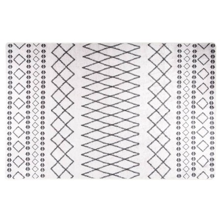 Tapis lavable antidérapant 160x230 cm noir et blanc 