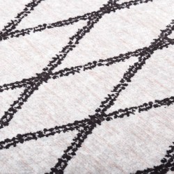 Tapis lavable antidérapant 160x230 cm noir et blanc 