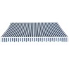 Auvent pliable manuel 350 cm Bleu/blanc  