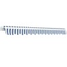 Auvent pliable manuel 350 cm Bleu/blanc  