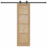 Porte coulissante avec kit matériel "ORKDAL" en bois massif de pin 