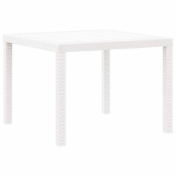 Ensemble de salle à manger de jardin 5 pcs Blanc 
