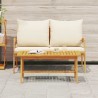 Table basse 90x45x40 cm en bois massif d'acacia 