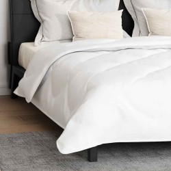 Couette avec oreiller 3 pcs Blanc 200 x 200 cm Microfibre 