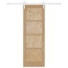 Porte coulissante avec kit de matériel 73.5x211 cm Bois massif pin 
