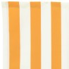 Tissu de remplacement pour auvent jaune et blanc 10x1,6 m 