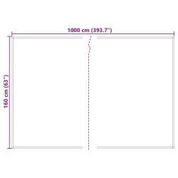 Tissu de remplacement pour auvent jaune et blanc 10x1,6 m 