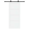 Porte coulissante avec kit de quincaillerie 'ORKDAL'en bois massif blanc 