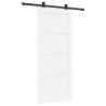 Porte coulissante avec kit de quincaillerie 'ORKDAL'en bois massif blanc 