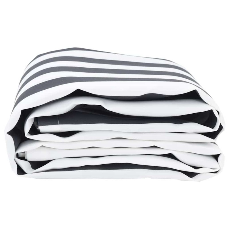 Tissu de remplacement de store anthracite et blanc 3 x 2 m 