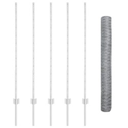 Poteaux de clôture 10 pcs U-Channel 120 cm Acier galvanisé 