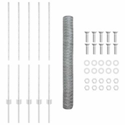 Poteaux de clôture 10 pcs U-Channel 120 cm Acier galvanisé 