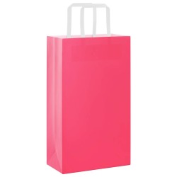 Sacs en papier 50 pcs avec poignées rose 21x11x36 cm 