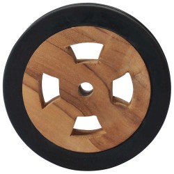 Roues de rechange pour transat 2 pcs Bois de teck solide 