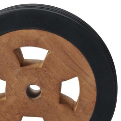 Roues de rechange pour transat 2 pcs Bois de teck solide 