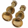 Roues de rechange pour transat 2 pcs Bois de teck solide 