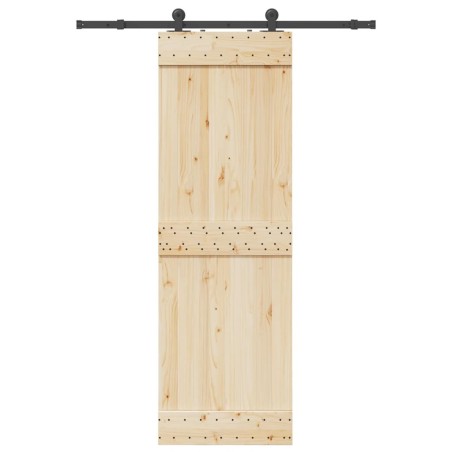 Kit de quincaillerie de porte coulissante 152,5 cm acier noir 