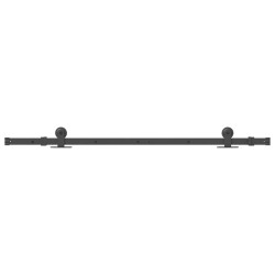 Kit de quincaillerie de porte coulissante 152,5 cm acier noir 